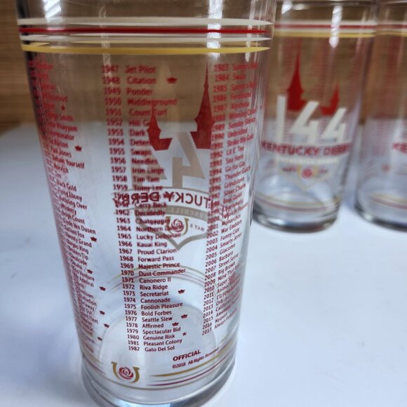 Kentucky Derby Julep Drinking Glasses 144th Churchill Downs 2018 Lot of 4 - Picture 8 of 12